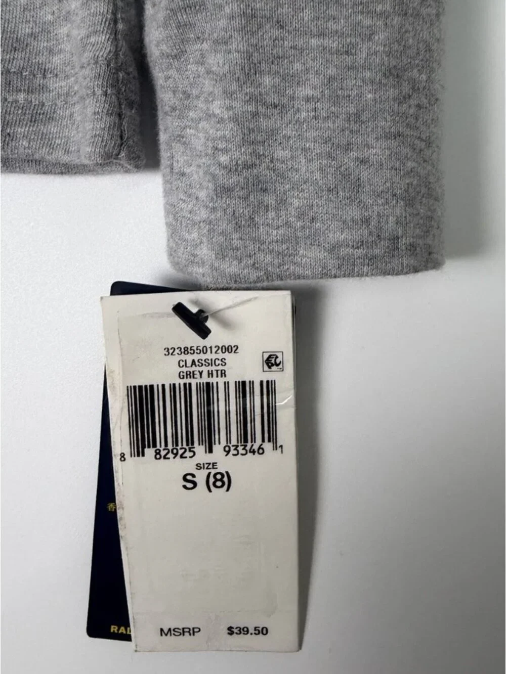 Polo Ralph Lauren Boys Hoodie Shirt Size S 8 NWT Gray Cotton Long Sleeve Top